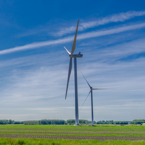 This slide displays Windpark Jaap Rodenburg ©Vattenfall En Robert Assies.